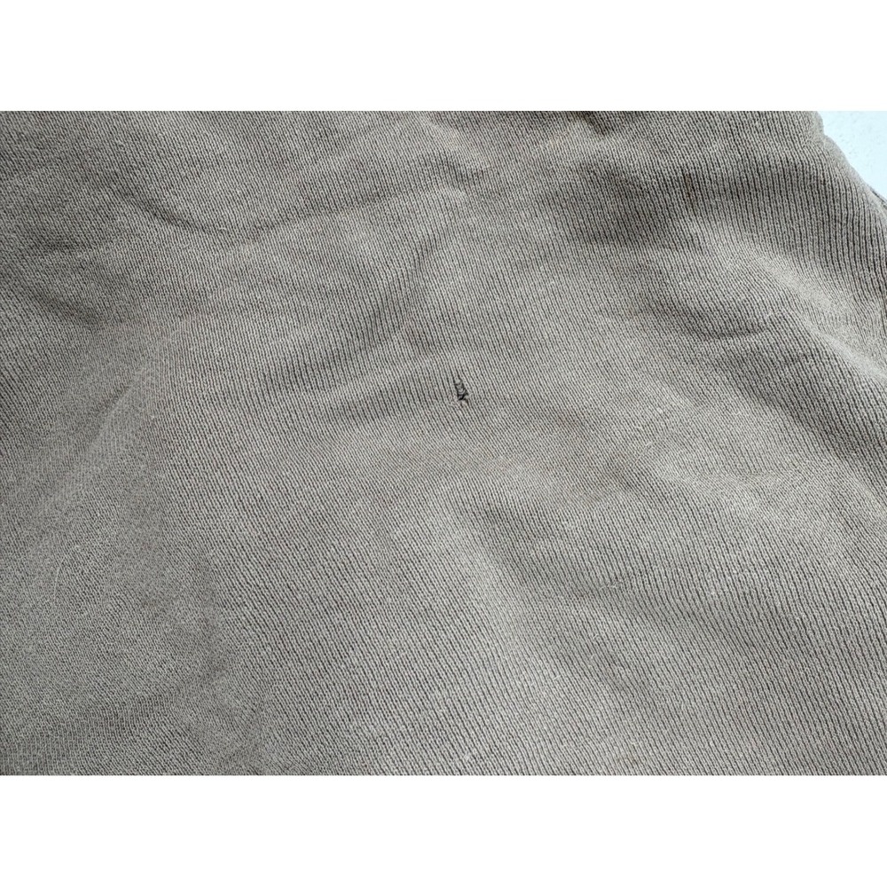 AllSaints Mens Raven Sweat Shorts Taupe Brown Ramskull Logo Raw Hem Size Medium - Picture 4 of 6